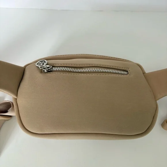 Steve Madden Quilted Belt Bag Beige Crossbody Fanny Pack - Picture 3 of 14